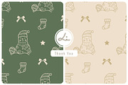 Winter line art snowman pattern, a Pattern Graphic by lindoet23 (Thumbnail 1 of 3)