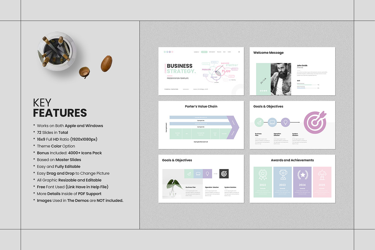 Business Strategy Presentation, a Presentation Template by CreativeSlides (Photo 2 of 13)