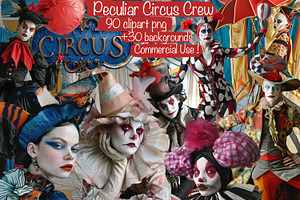 Peculiar Circus Crew Clipart Bundle, a Person Illustration by Fusion Dream