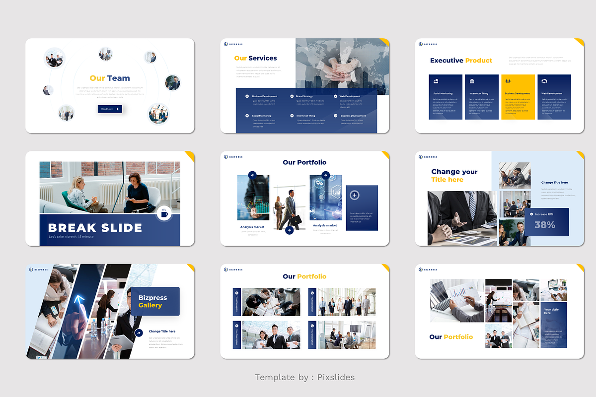 Modern Business PowerPoint, a Presentation Template by Pixslides (Photo 3 of 5)