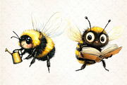 Bumblebee Clipart Bundle, an Illustration by DreamCafeArt (Thumbnail 5 of 5)
