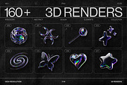 Chromatic Glass 3D Shapes Pack, an Object Graphic by Samolevsky (Thumbnail 16 of 30)