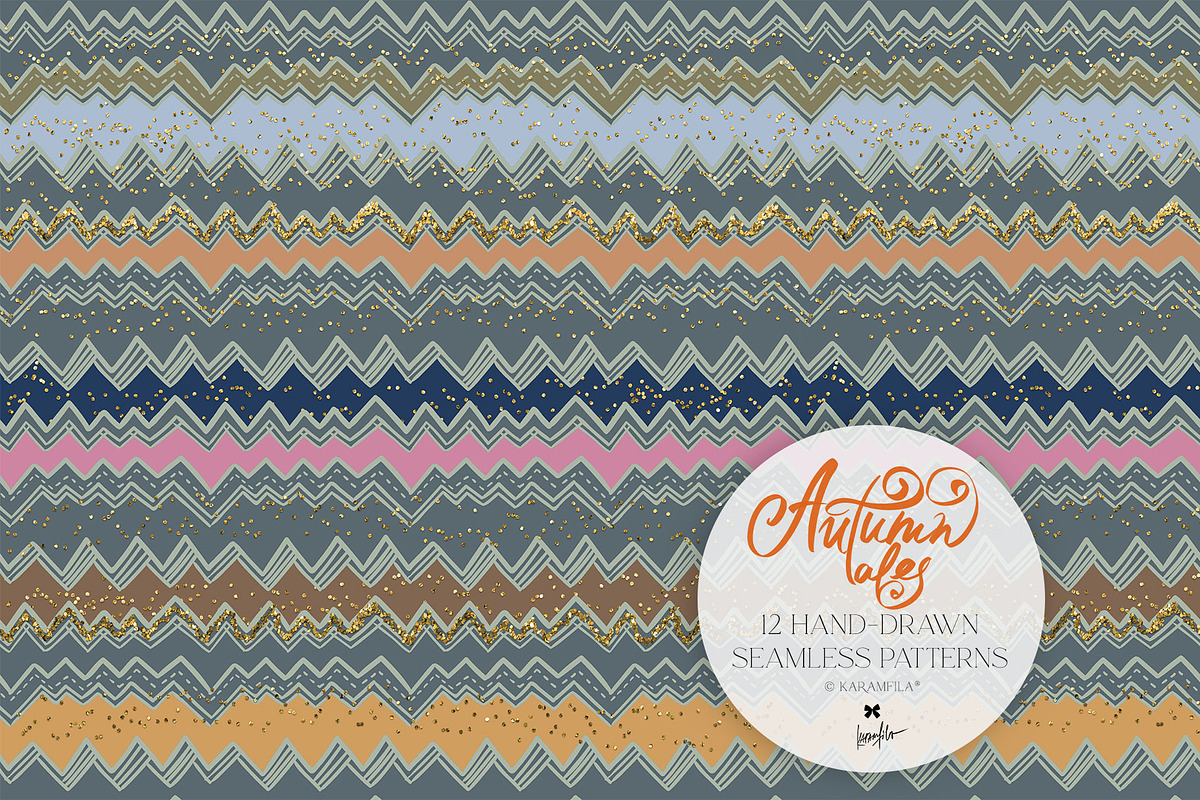 Fall Woodland Clipart & Patterns Kit, a Seasonal Illustration by KaramfilaS (Photo 15 of 25)