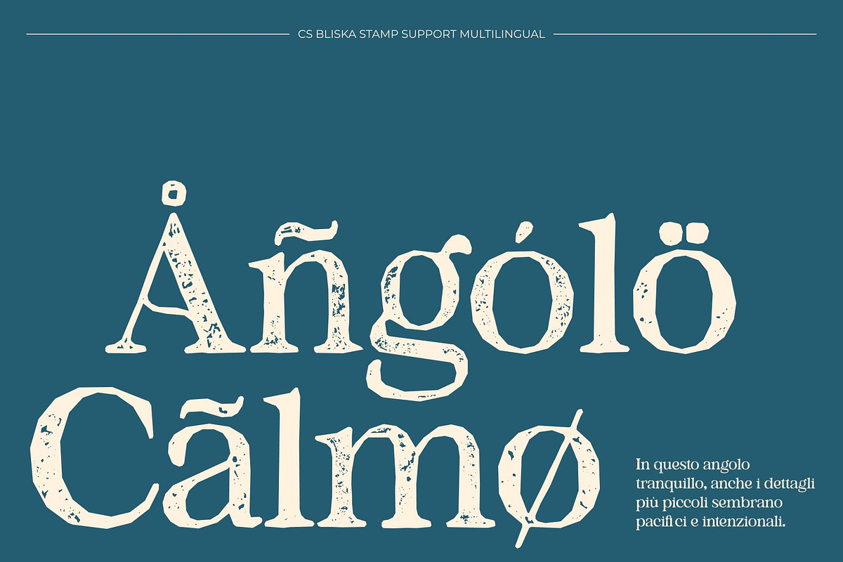 CS Bliska Stamp, a Serif Font by Craft Supply Co. (Photo 7 of 8)