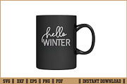 Hello Winter Winter Quote Design SVG, a Seasonal Illustration by Handy Arts Studio (Thumbnail 3 of 3)