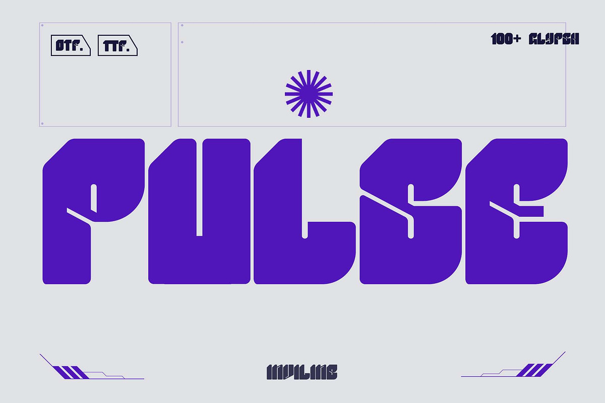 Pulse - Y2K Display Font, a Sans Serif Font by Inviline.co (Photo 1 of 8)