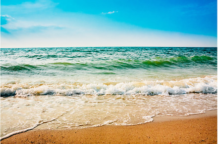 Sand Beach And Wave, a Nature Photo by Our Amazing World
