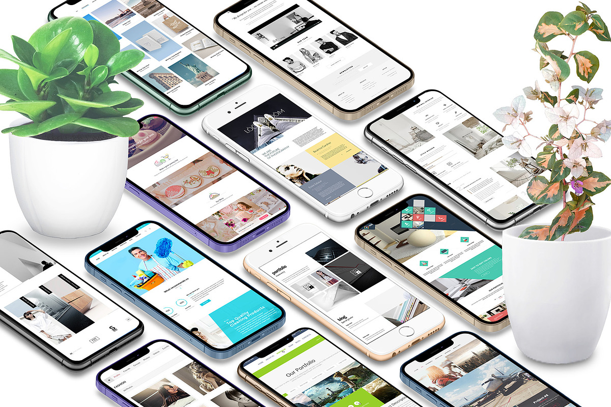 3D iPhone Presentation Mock-Up Bun 2, an iPhone Mockup by Graphicsworld125 (Photo 3 of 15)