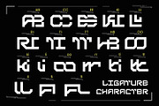 Cypher - Futuristic Font, a Script Font by AQR Studio (Thumbnail 9 of 10)