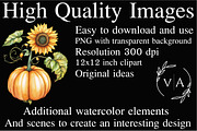 Autumn Pumpkin with Sunflower, an Illustration by Craft Nest (Thumbnail 4 of 5)
