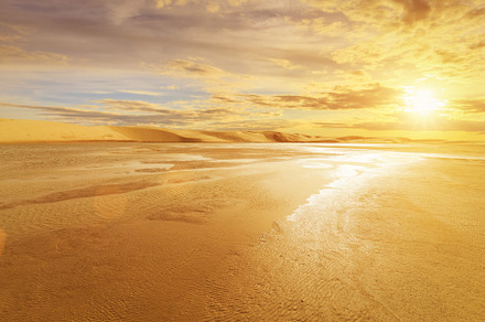 Scene of water landscape in the dunes of the Sahara Desert, Tato, a Nature Photo by Eugene_Photo