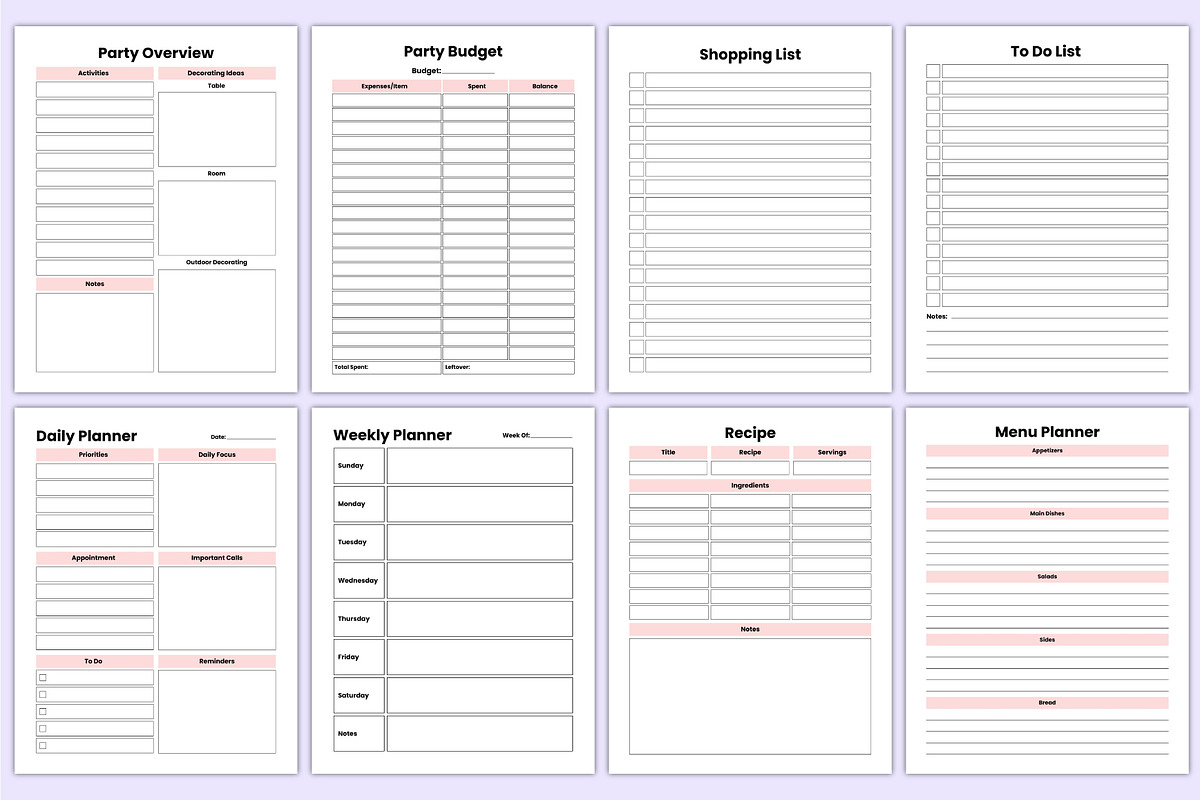 2025 Event & Party Planner Canva Kdp, a Stationery Template by Mustafiz (Photo 5 of 7)