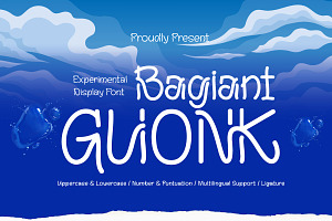 Bagiant Guong - Experimental Display, a Handwritten Font by twinstd