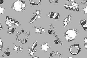 Seamless Pattern With Fashion Items.