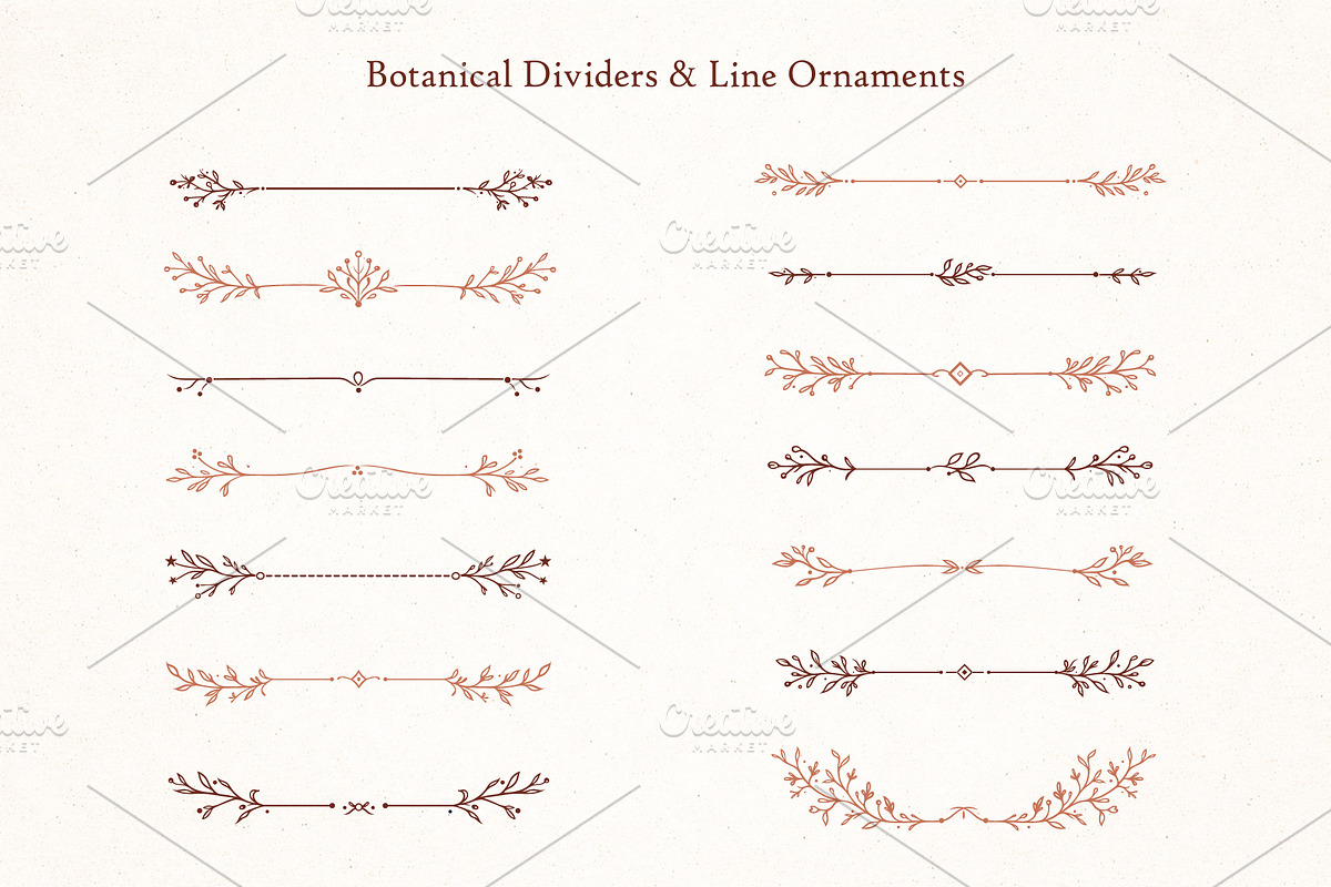 52 Botanical Frames & Ornaments, an Object Graphic by Christine Krahl (Photo 6 of 8)