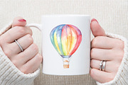 Summer Pastel Hot Air Balloon Clipar, an Illustration by Sublimation Artist (Thumbnail 5 of 6)