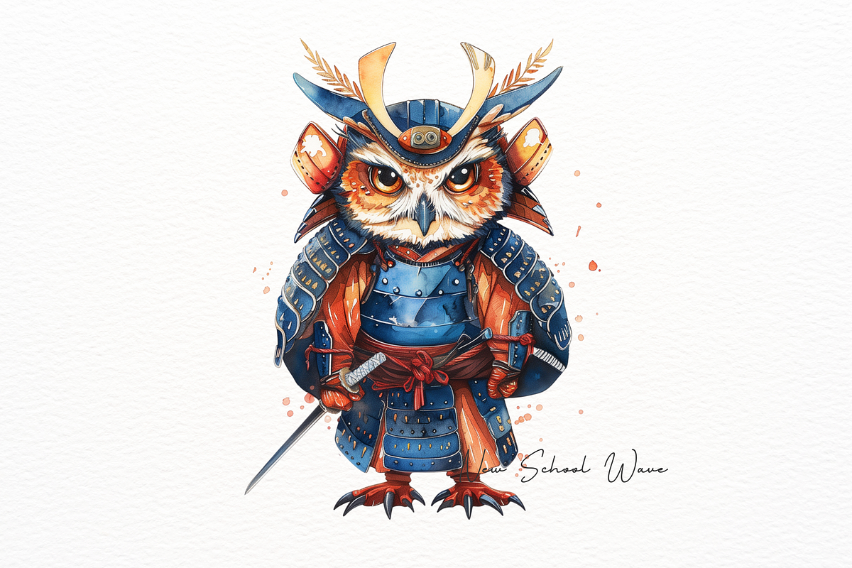 Watercolor Owl Clipart, an Animal Illustration by New-School-Wave (Photo 4 of 5)