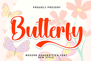 Butterfly | Script Font, a Handwritten Font by Scratchones (Thumbnail 1 of 9)