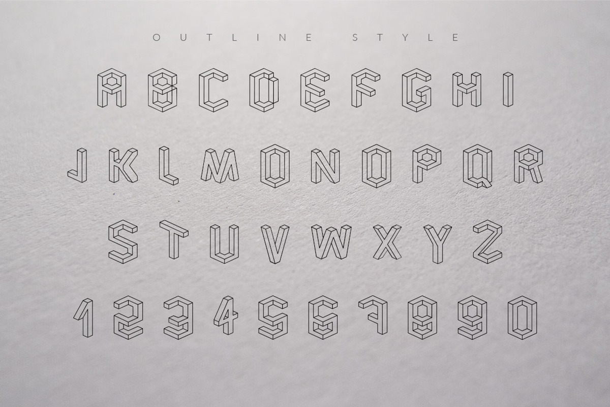 Volume Font and Vector Two Styles preview 2