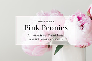 Pink Peony Bundle + 3 Bonus Images
