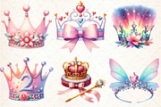 Pink Princess Tiara Sublimation Clip, an Illustration by DreamCafeArt (Thumbnail 3 of 5)