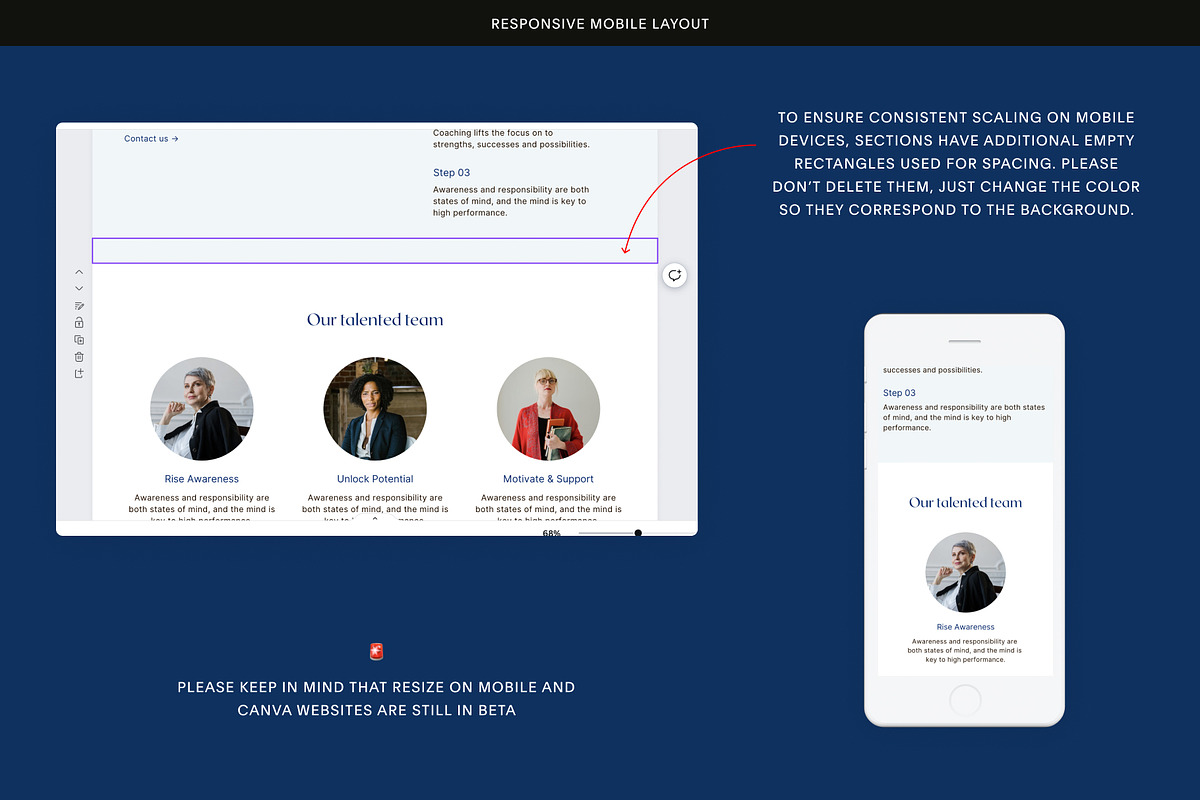Blue Business Website Template, a Landing Page Template by Studio K (Photo 5 of 6)