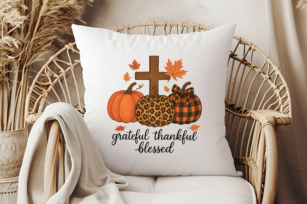 Grateful Thankful Blessed Pumpkin, a Graphic by Libby Wishes (Photo 3 of 6)