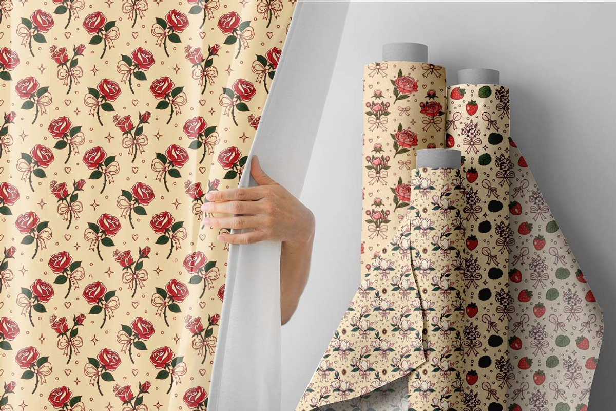Vintage Floral Kawaii Bundle Pattern, a Pattern Graphic by one-touch (Photo 4 of 20)