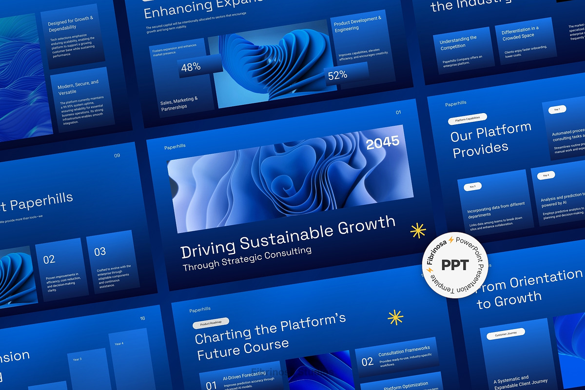 Consulting Pitch Deck Presentation, a Presentation Template by FIBRINOSÄ (Photo 1 of 7)