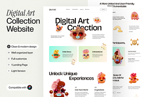 Digital Art Collection Landing Page, a Templates & Theme by sajon.co