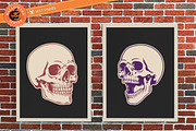 22 Halloween Skull Stamp Brushes, a Brush Add-On by vectstudio (Thumbnail 7 of 10)