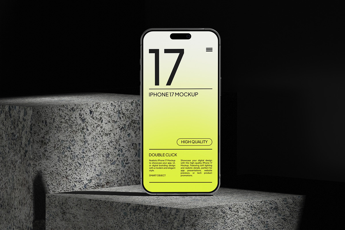 Iphone 17 Mockup, an iPhone Mockup by Unerispace (Photo 4 of 5)