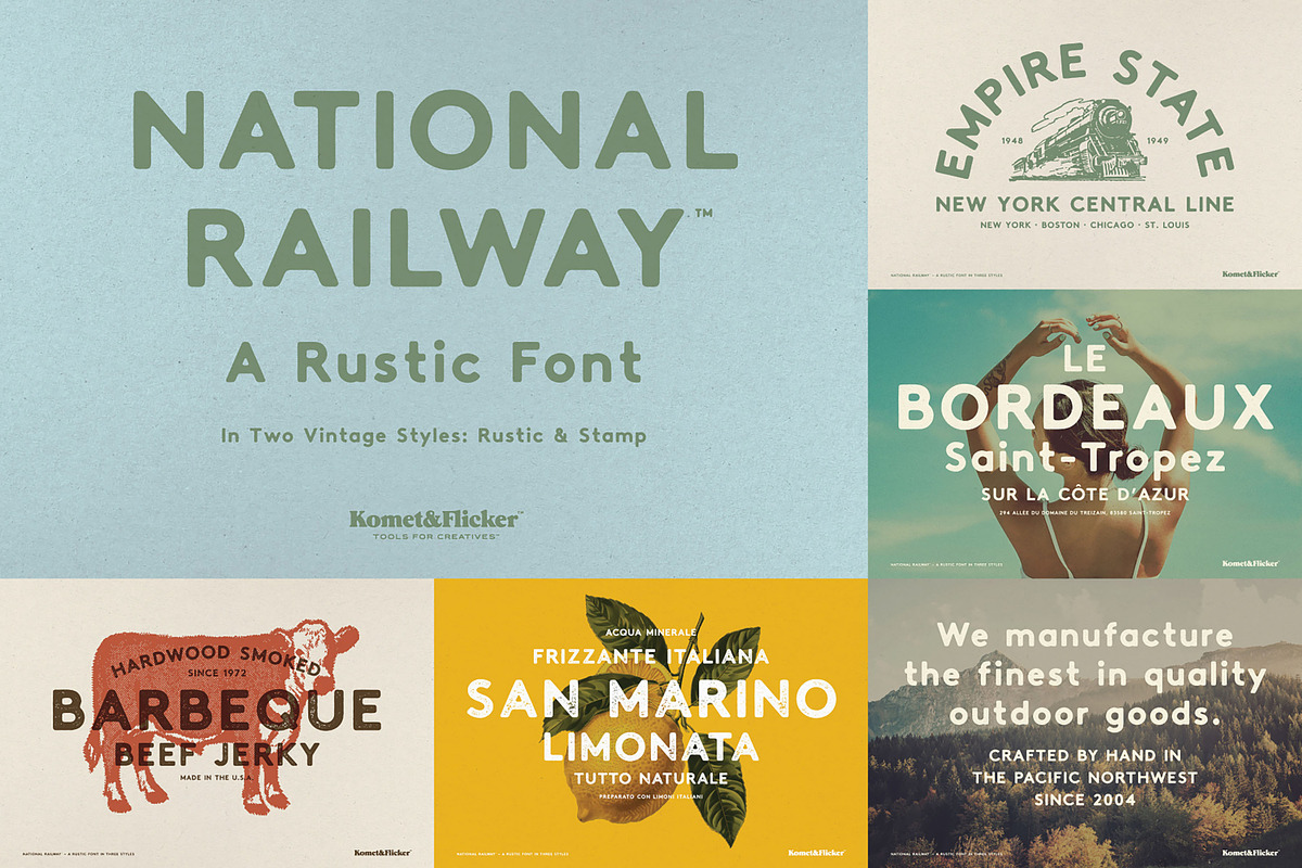 The Complete Rustic Fonts Collection, a Sans Serif Font by Komet & Flicker (Photo 10 of 18)