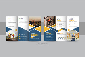 Construction trifold brochure design, a Brochure Template by Pavel_design