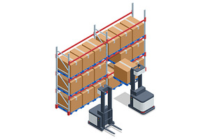 An isometric view of a large, an Illustration by Golden Sikorka