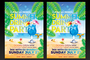 Summer Drinks Party Flyer Template, a Flyer Template by designblends@gmail.com (Thumbnail 1 of 3)
