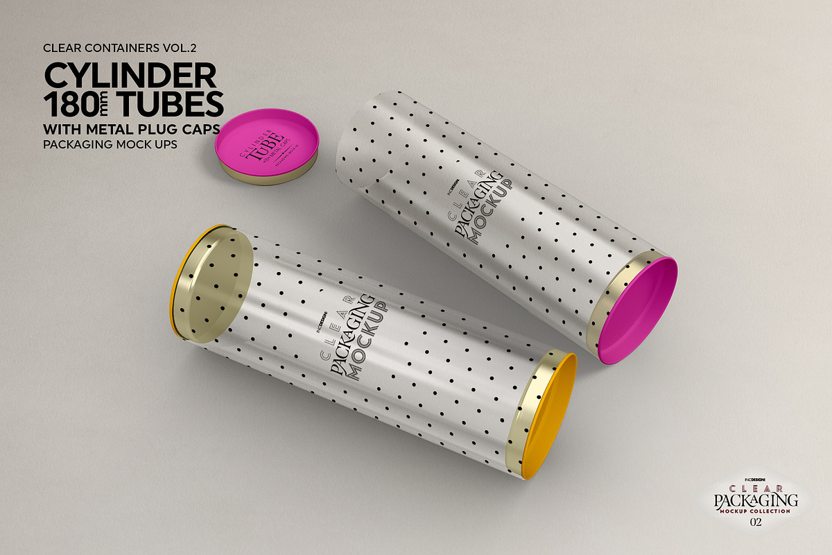 Clear/Opaque Tube Packaging Mockup, a Packaging Mockup by INCDesign (Photo 7 of 10)