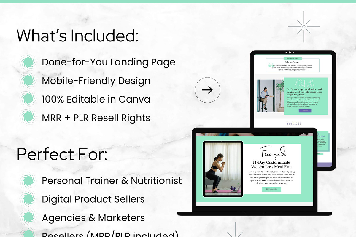 Personal Trainer Canva Website preview 2