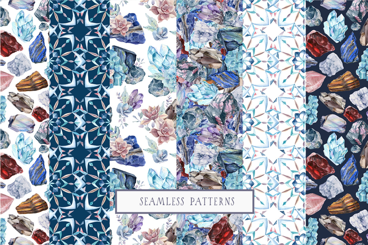 GEMSTONES watercolor collection, an Illustration by Lemaris (Photo 8 of 8)