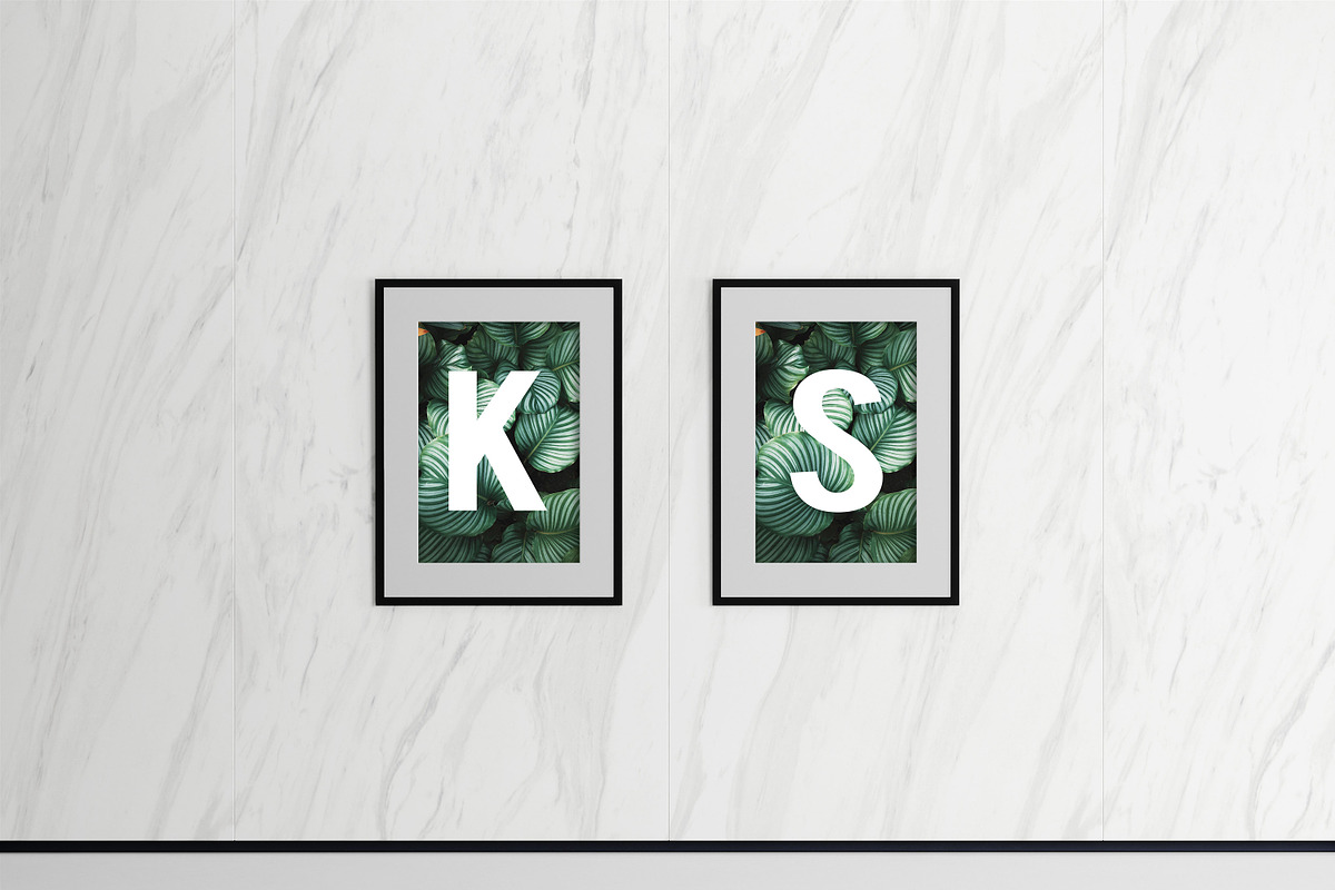 Double Wall Frame Mockup, a Print Template by Graphictwister