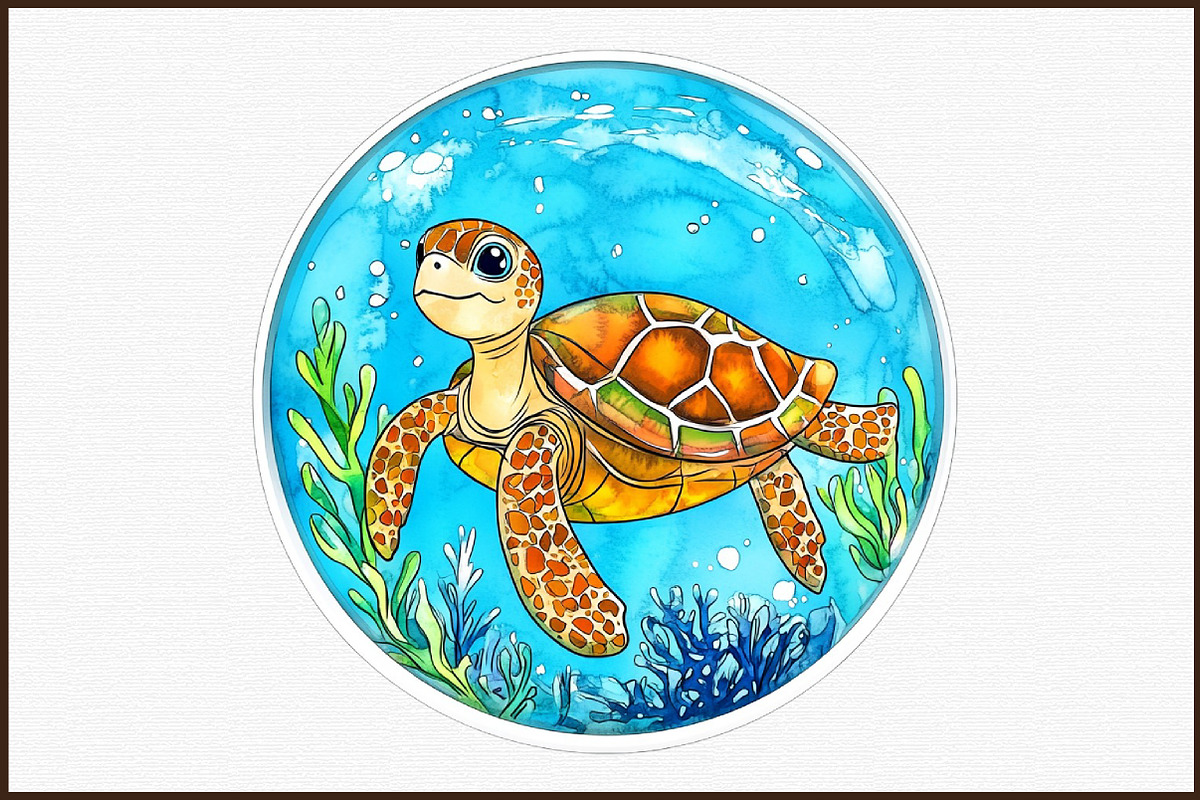 Cute Summer Undersea Clipart, an Illustration by Sublimation Artist (Photo 3 of 6)
