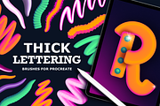 THICK 3D BRUSHES PROCREATE, a Brush Add-On by seamless team (Thumbnail 1 of 6)