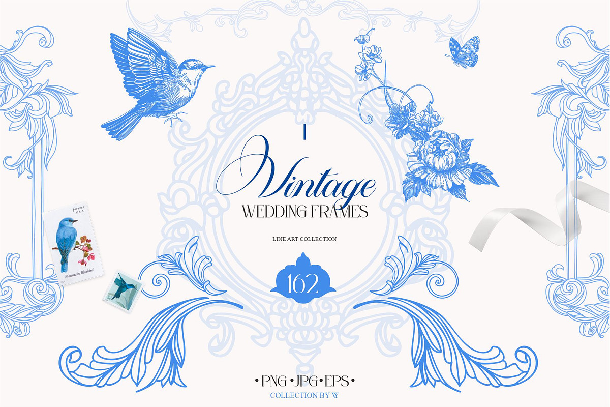 Vintage Wedding Frames, a Decorative Illustration by Collection by VY (Photo 1 of 11)