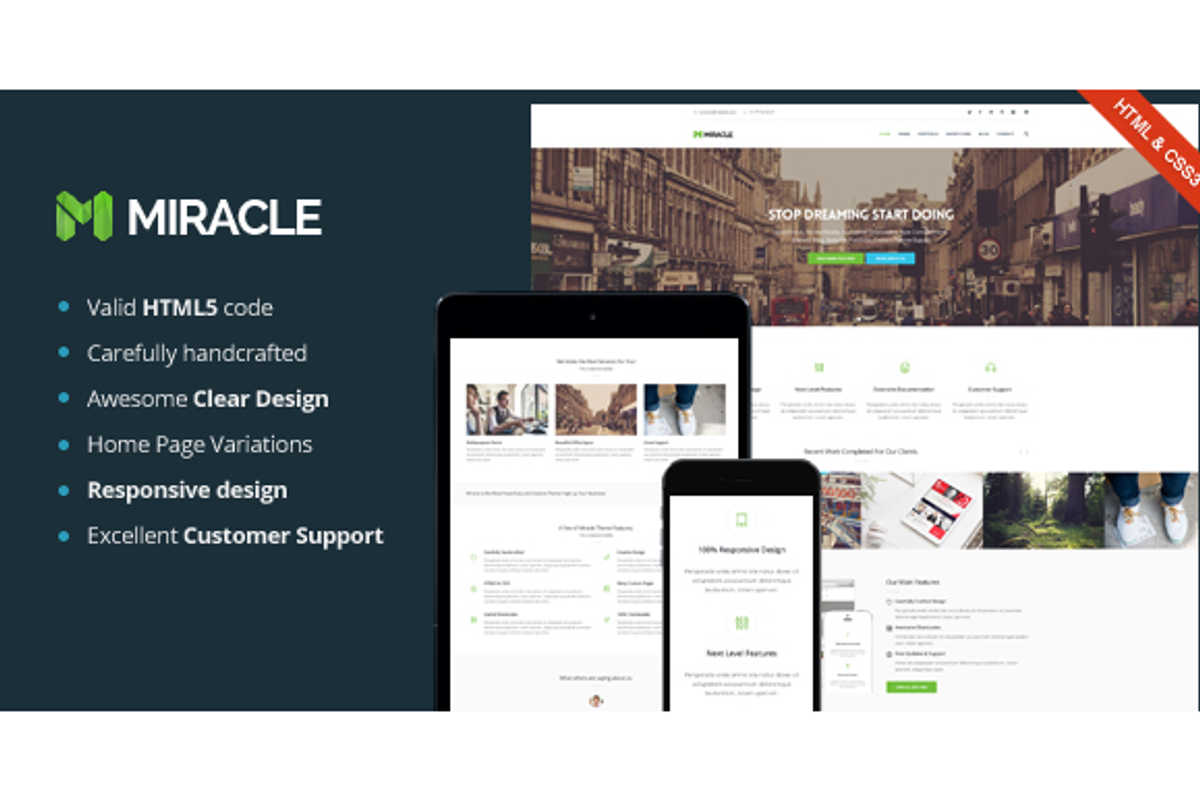 Miracle - Multi-Purpose Template, a Websites & App Template by weblion
