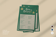 Brew Bean & Signature Drinks Menu, a Poster Template by Izdihaar_Studio (Thumbnail 1 of 3)