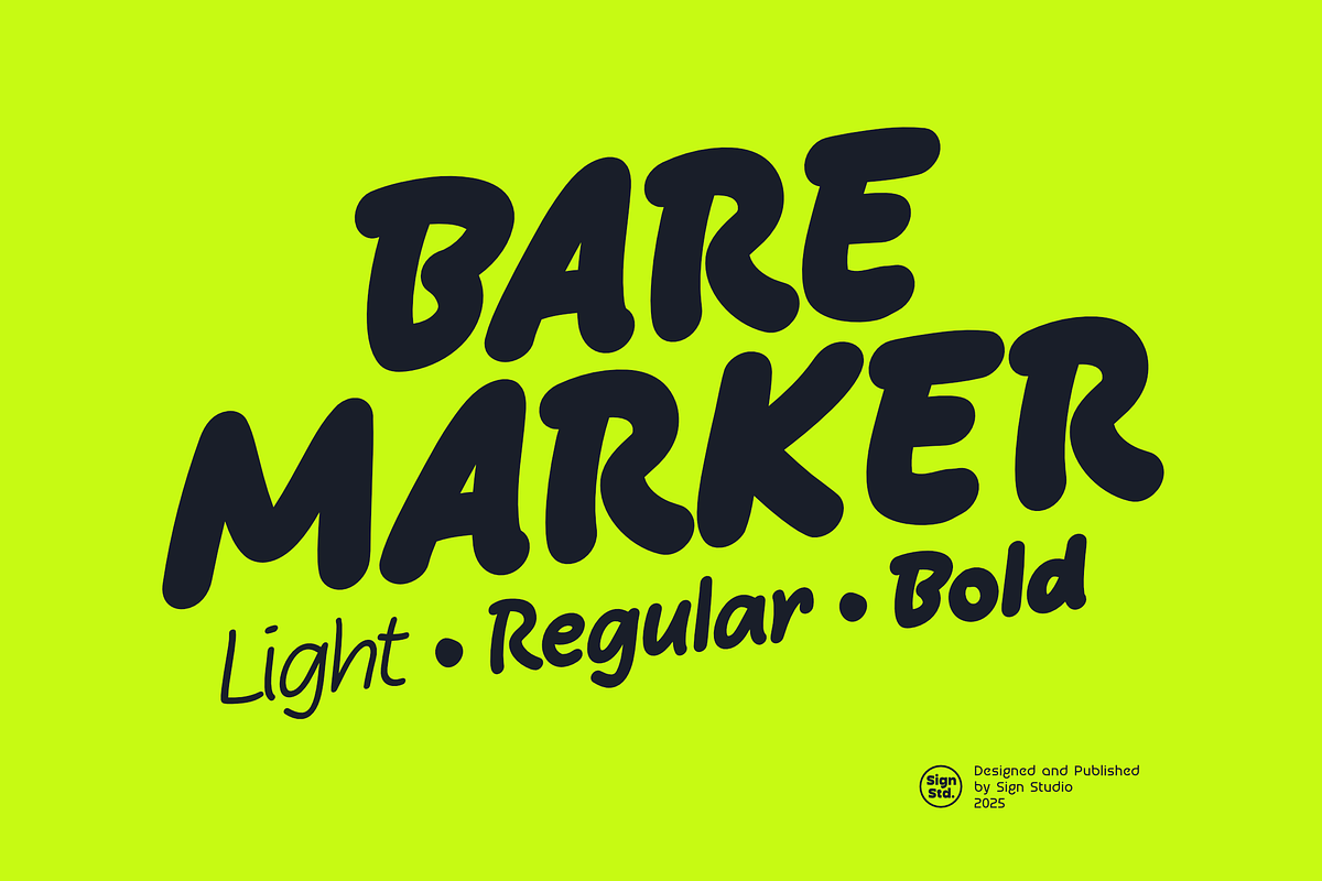 Bare Marker - Whiteboard Marker, a Handwritten Font by Sign Studio (Photo 1 of 12)
