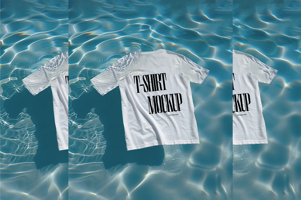 T-Shirt Mockup Pool, an Apparel Mockup by TheMockeryShop (Photo 1 of 2)
