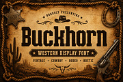 Buckhorn, a Slab Serif Font by Wow Magic (Thumbnail 1 of 6)