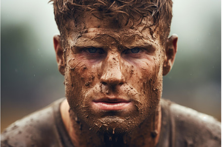 Grizzled Man dirty face photo shot, a Sports & Recreation Photo by Ylivdesign