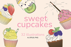 Cupcake Vector Illustration